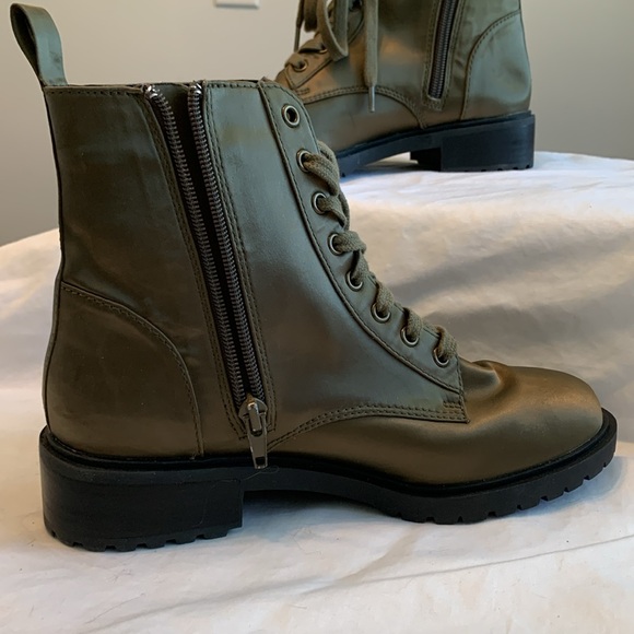 NiB Steve Madden army green combat boots - Picture 4 of 8